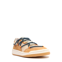 TENIS KNIT / COW SUEDE EGG SHELL / LIGHT NUDE / BRIGHT TANGERINE